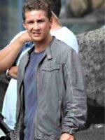 Shia Labeouf Transformers 3 Grey Leather Jacket