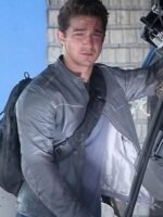 Shia Labeouf Transformers 3 Grey Leather Jacket