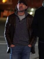 Shoresy Ted Hitchcock Brown Leather Coat
