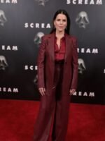 Sidney Prescott Scream Maroon Leather Coat