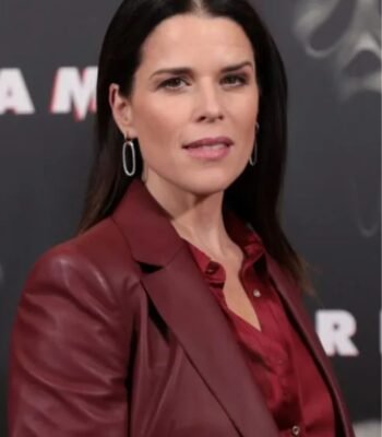 Sidney Prescott Scream Maroon Leather Coat