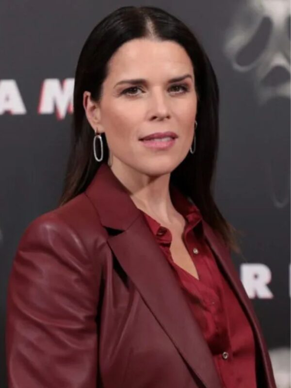 Sidney Prescott Scream Maroon Leather Coat