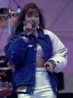 Singer Selena Quintanilla Blue Bomber Jacket