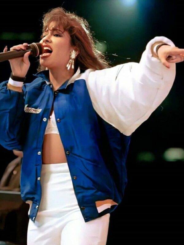 Singer Selena Quintanilla Blue Bomber Jacket