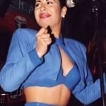 Singer Selena Quintanilla Blue Cropped Jacket
