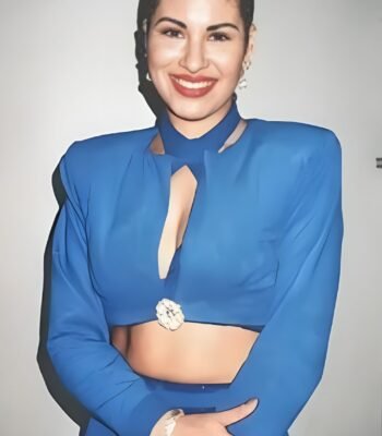 Singer Selena Quintanilla Blue Cropped Jacket