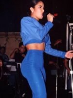 Singer Selena Quintanilla Blue Cropped Jacket