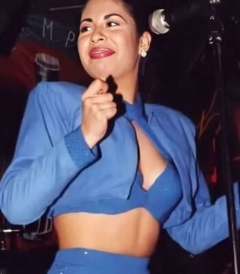Singer Selena Quintanilla Blue Cropped Jacket
