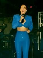 Singer Selena Quintanilla Blue Cropped Jacket