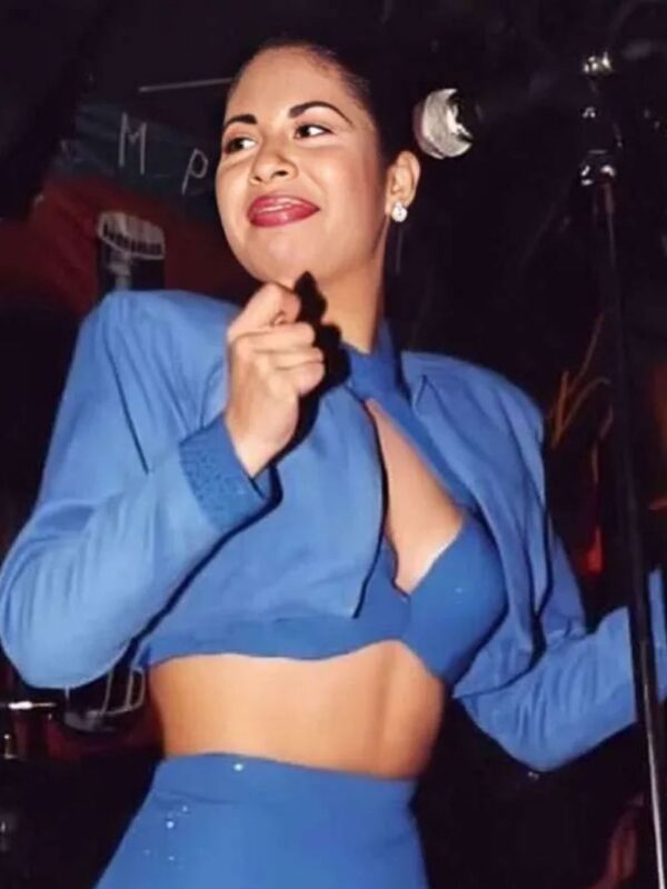 Singer Selena Quintanilla Blue Cropped Jacket