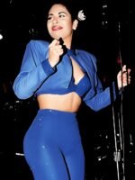 Singer Selena Quintanilla Blue Cropped Jacket