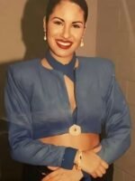 Singer Selena Quintanilla Blue Cropped Jacket
