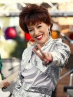 Singer Selena Quintanilla Christian Serratos Silver Jacket