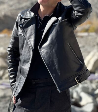 Slim Fit Leather Jacket Biker