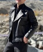 Slim Fit Leather Jacket Biker