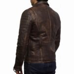 Slim Fit Mens Brown Motorcycle Jacket