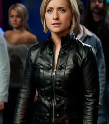 Smallville Chloe Sullivan Leather Black Jacket