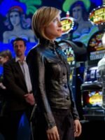 Smallville Chloe Sullivan Leather Black Jacket