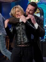 Smallville Chloe Sullivan Leather Black Jacket
