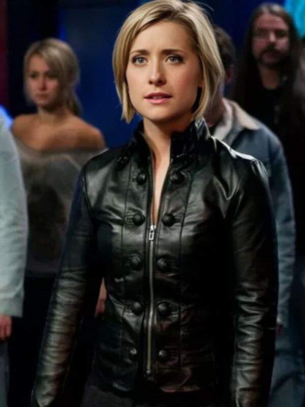 Smallville Chloe Sullivan Leather Black Jacket