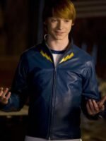 Smallville Garth Ranzz Blue Costume Leather Jacket