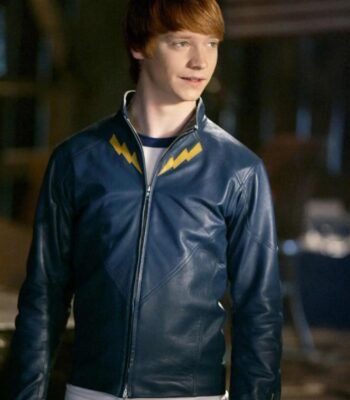 Smallville Garth Ranzz Blue Costume Leather Jacket