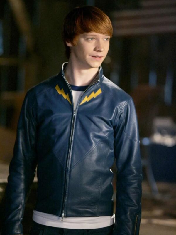 Smallville Garth Ranzz Blue Costume Leather Jacket
