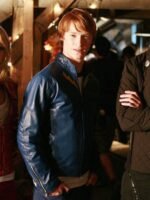 Smallville Garth Ranzz Blue Costume Leather Jacket
