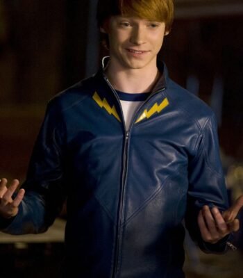 Smallville Garth Ranzz Blue Costume Leather Jacket