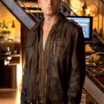 Smallville Justin Hartley Black Leather Jacket