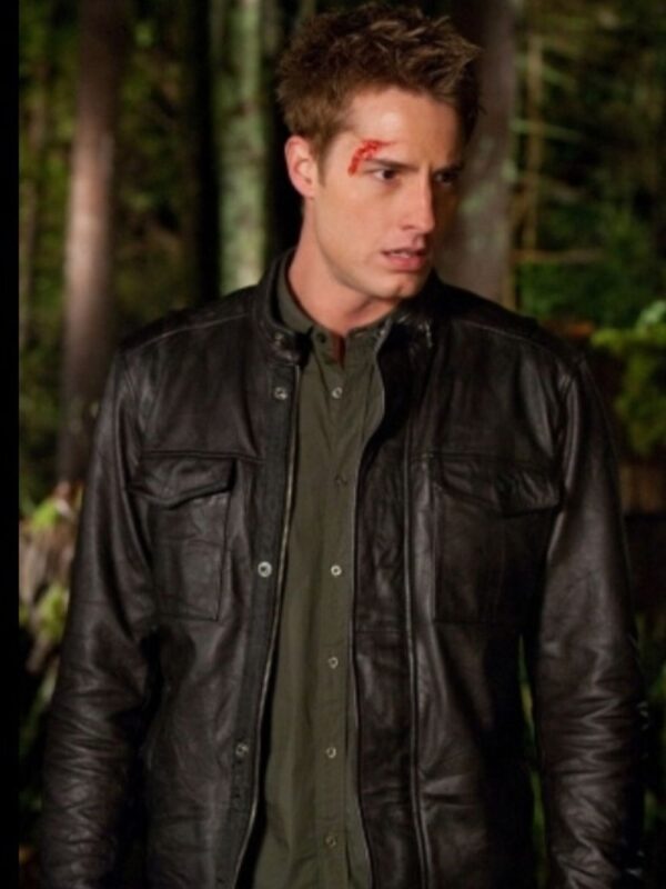 Smallville Justin Hartley Black Leather Jacket