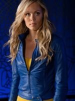 Smallville Supergirl Kara Kent Blue Leather Jacket