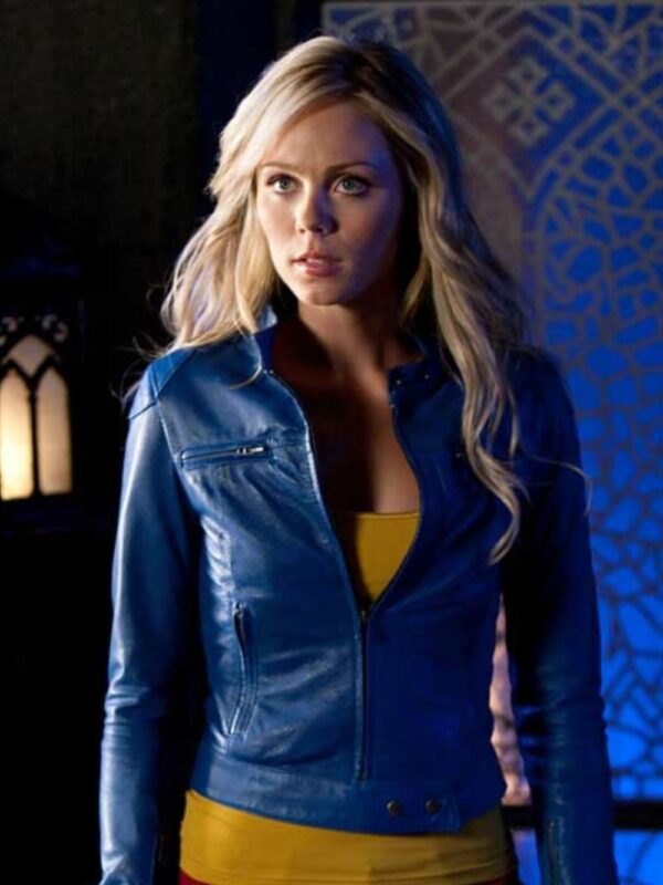 Smallville Supergirl Kara Kent Blue Leather Jacket