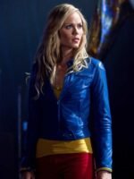 Smallville Supergirl Kara Kent Blue Leather Jacket