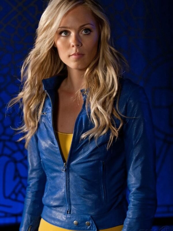 Smallville Supergirl Kara Kent Blue Leather Jacket
