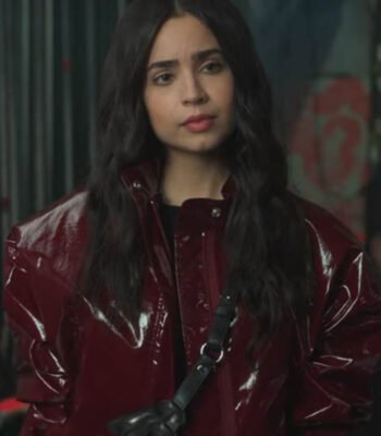 Sofia Carson Feel The Beat Maroon Jacket