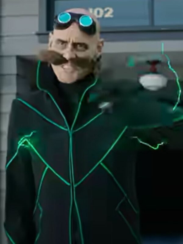 Sonic The Hedgehog 2 Dr. Ivo Robotnik Black Long Coat