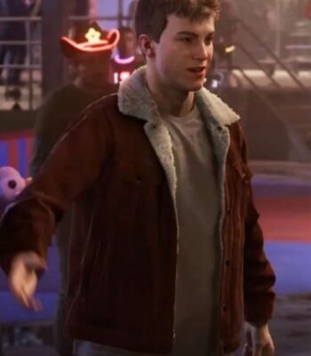 Spider Man 2 Peter Parker Brown Suede Jacket