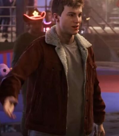 Spider Man 2 Peter Parker Brown Suede Jacket