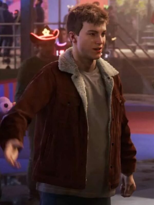 Spider Man 2 Peter Parker Brown Suede Jacket