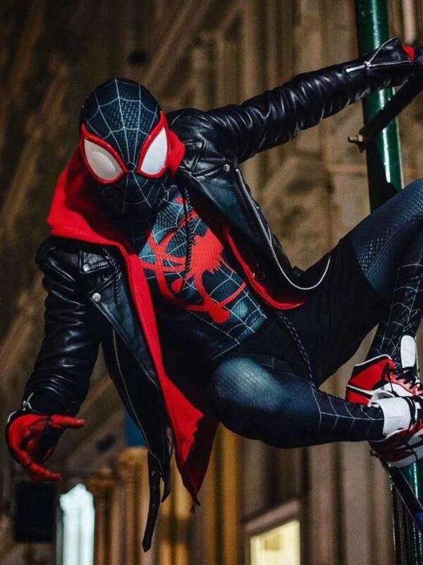 Spider Man Across the Spider Verse Miles Morales Leather Jacket