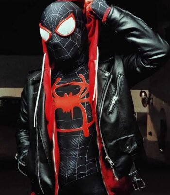 Spider Man Across the Spider Verse Miles Morales Leather Jacket