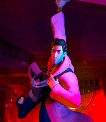 Spider Man Across the Spider Verse Peter B Parker Pink Coat