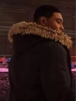 Spider Man Miles Morales Fur Hooded Parka Jacket