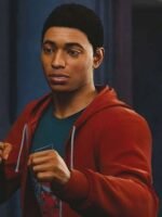 Spider Man Miles Morales PS4 Red Fleece Drawstring Hoodie