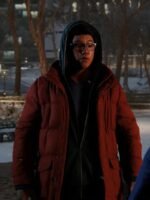 Spider Man Miles Morales Red Quilted Puffer Jacket