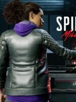 Spider Man Miles Morales Tinkerer Black Quilted Leather Jacket