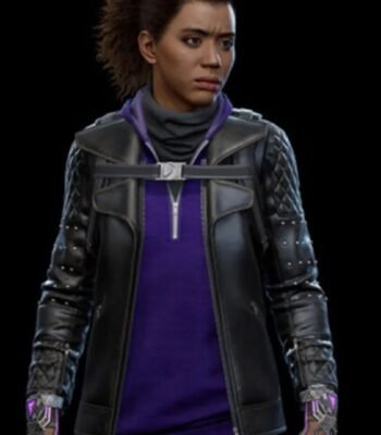 Spider Man Miles Morales Tinkerer Black Quilted Leather Jacket