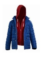 Spider Man PS4 Miles Morales Blue Puffer Jacket With Hood