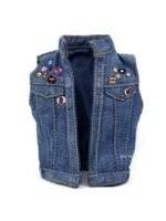 Spider Punk Spiderman Blue Denim Vest